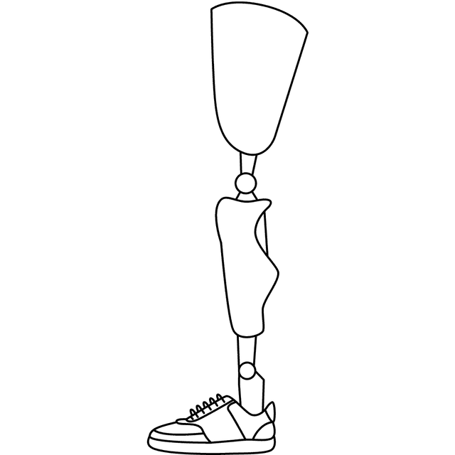 Prótesis de pierna - símbolo de esperanza